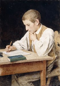 Garçon écrivant, 1902 - Albert Anker