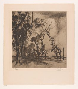 Paysage avec une allée vers Ostende