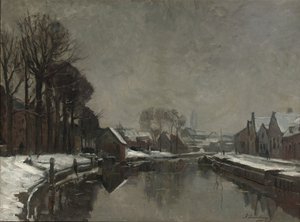 Une ville belge en hiver
