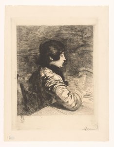 Portrait de Charlotte Besnard - Albert Besnard (signed by artist)