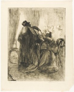Deuil, plaque cinq de Femme - Albert Besnard