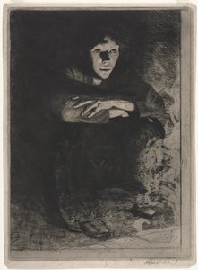 Dans les cendres - Albert Besnard