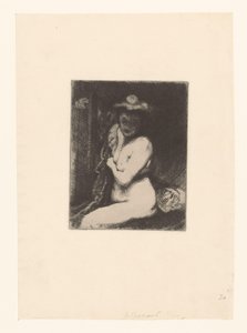 Femme nue à la toilette