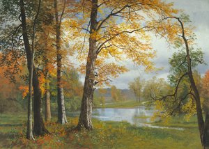 Un lac tranquille - Albert Bierstadt