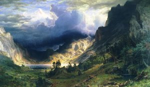 Une tempête dans les montagnes Rocheuses - Mont Rosalie - Albert Bierstadt