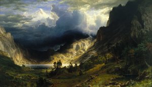 Une tempête dans les Rocheuses, le mont Rosalie - Albert Bierstadt
