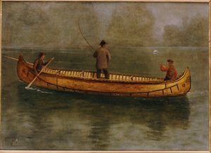 Pêche en canoë