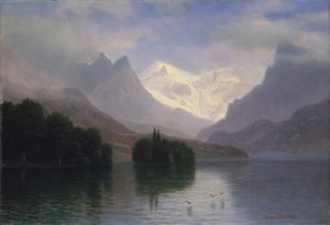 Scène de montagne - Albert Bierstadt