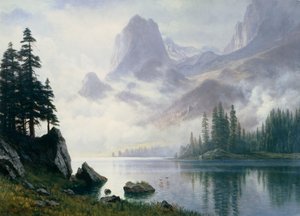 Montagne hors de la brume - Albert Bierstadt