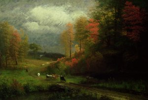 Jour de pluie en automne, Massachusetts - Albert Bierstadt