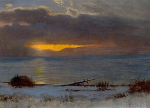 Lever de soleil sur le lac Tahoe, Californie 1872
