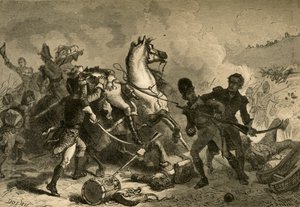 Bataille de la Nouvelle-Orléans - Mort du général Pakenham, 1878 - Albert Bobbett