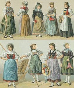 Costumes des cantons, illustration de L