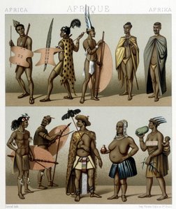 Costume traditionnel de la Cafrerie (partie méridionale de l