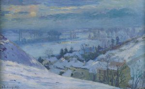 Le village de Herblay sous la neige, 1895
