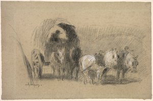 Un Chariot de farinier, c. 1895 - Albert Charles Lebourg