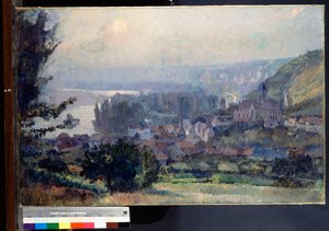 Vue de Vétheuil, Coucher de soleil, 1897 - Albert Charles Lebourg