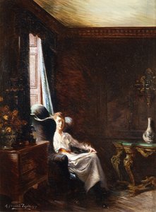 Lecture près de la fenêtre, 1919 - Albert Chevallier Tayler
