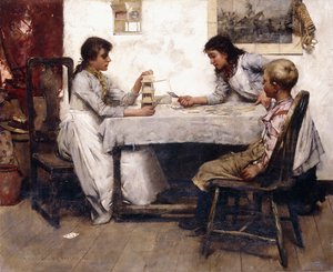 La Maison de cartes, 1888 - Albert Chevallier Tayler