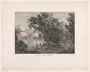 Vue du lac près de la Villa Borghese