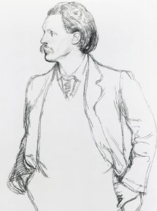 Portrait de George Gissing, romancier anglais - Albert Daniel Rutherston