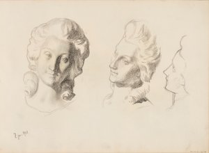 Masques, croquis / 1700 (Rokokoo), croquis - Albert Edelfelt