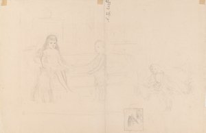 Esquisse représentant Michel et Xénia, les enfants du tsar Alexandre III - Albert Edelfelt