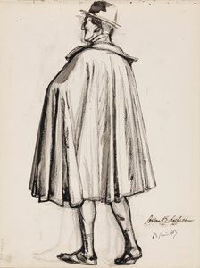 Homme en cape - Albert Edelfelt