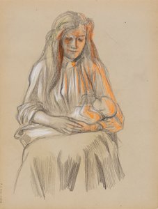 Mère et enfant - Albert Edelfelt