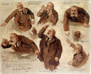 Les différentes expressions de Jean Jaurès, 1910 - Albert Eloy Vincent