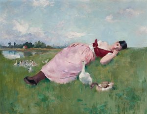 La fille aux oies - Albert Emile Artigue