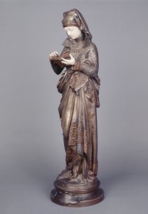 Le Lecteur (sculpture en ivoire et bronze) - Albert Ernest Carrier Belleuse