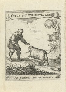 Paysage avec homme et mouton - Albert Flamen