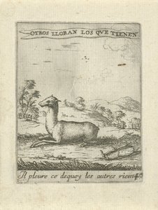 Cerf couché - Albert Flamen