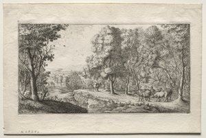 La route à la lisière des bois - Albert Flamen