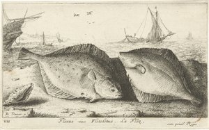 Deux plies sur la plage - Albert Flamen