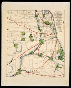 Carte des sentiers et villages des Indiens d