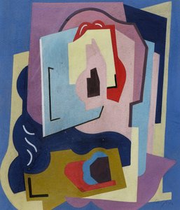 The Two Rhytham Elements ; Les Deux Elements Rythmes, vers 1923 (gouache sur papier) - Albert Gleizes