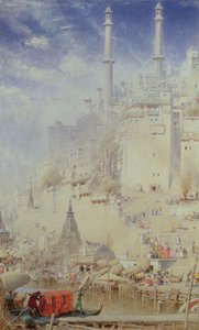 Bénarès (aussi connu sous le nom de Varanasi) - Albert Goodwin