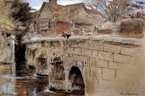 Pont de la Grue, Salisbury - Albert Goodwin