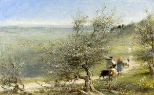 Florence depuis les Collines près de Fiesole - Albert Goodwin
