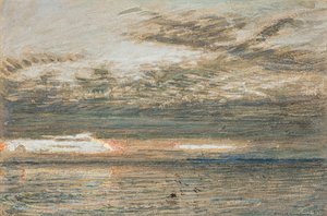 Coucher de soleil sur la mer - Albert Goodwin