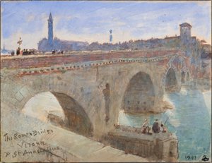 Le pont romain, Vérone et Saint Anastase
