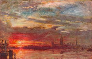 Coucher de soleil à Westminster, 1900