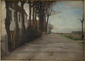 La route passant devant "Store Godthaab", une maison de campagne près de Copenhague - Albert Gottschalk