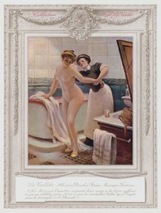 Belle Époque Paris, Dame à la mode prenant son bain