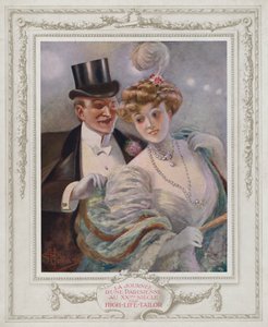 Belle Époque Paris, Dame à la mode avec son admirateur - Albert Guillaume