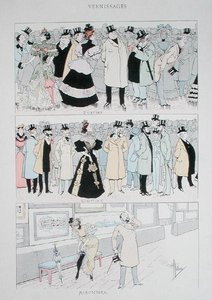 Ouvertures de galerie, vers 1900 (lithographie en couleur)