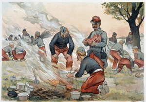 La Popote - dans "Album militaire" par Albert Guillaume (1873-1942), vers 1900 - Albert Guillaume