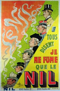 Affiche publicitaire pour la marque de cigarettes, Le Nil